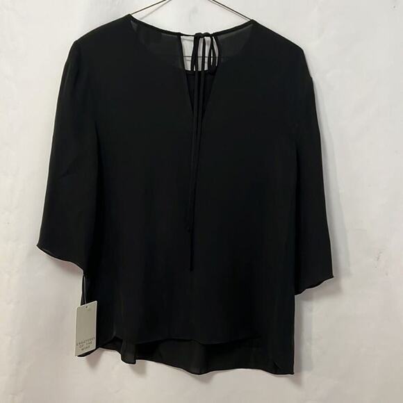 CREATURES OF THE WIND 100% SILK SCOOP NECK BLOUSE SIZE L - Picture 3 of 6